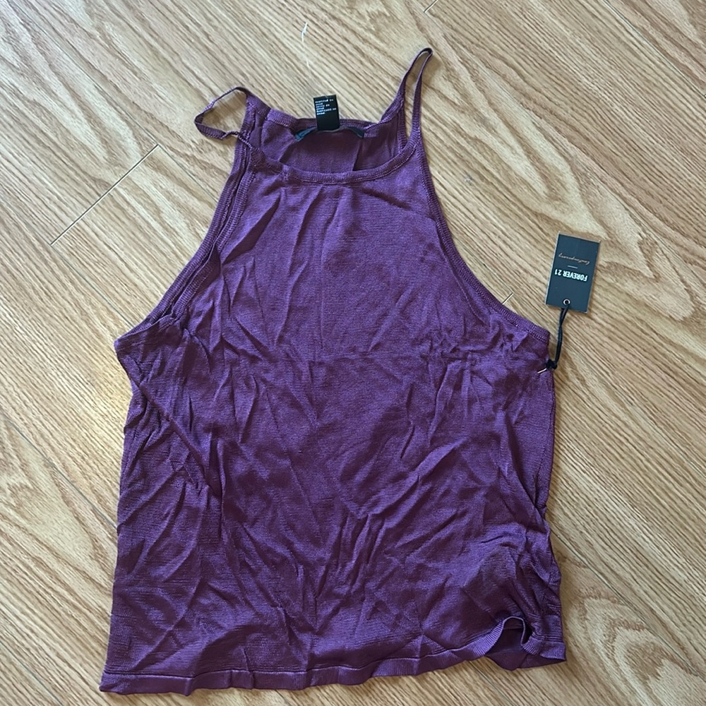 Maroon mesh tank